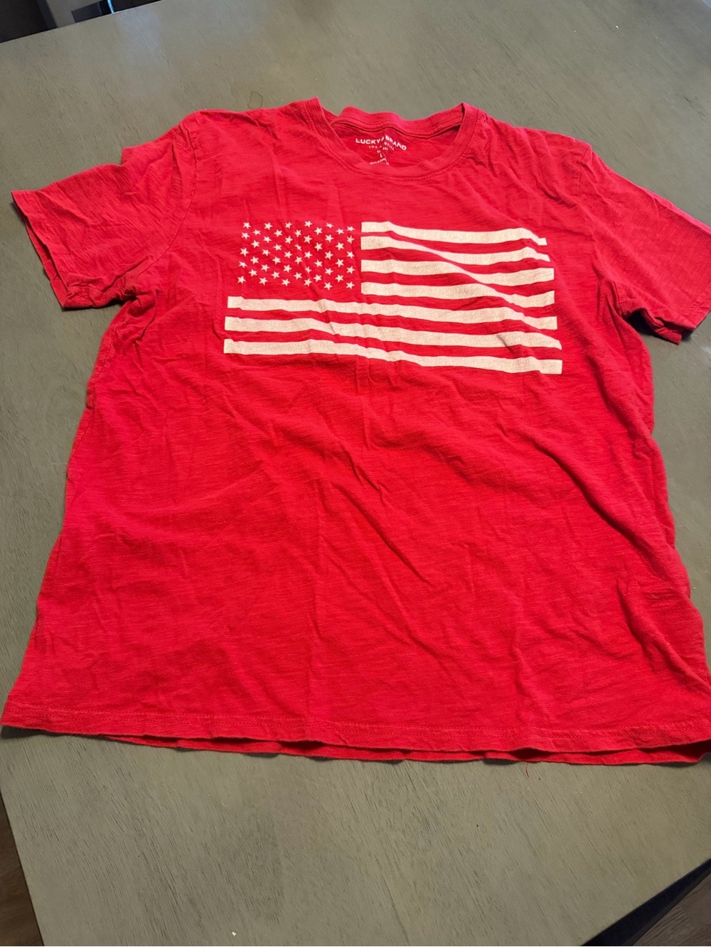 Lucky Brand Red Logo Tee